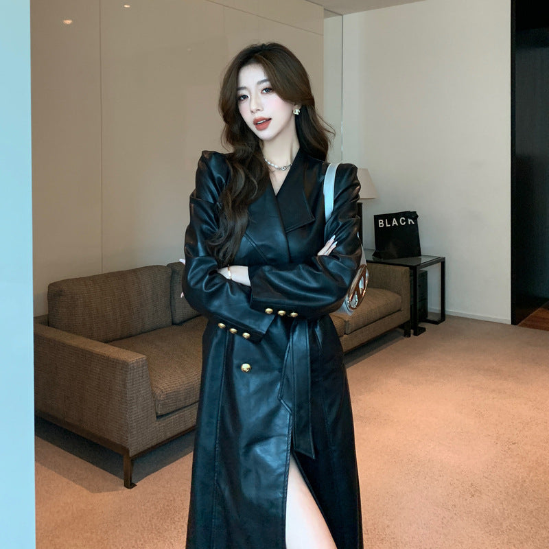 Leather Trench Coat