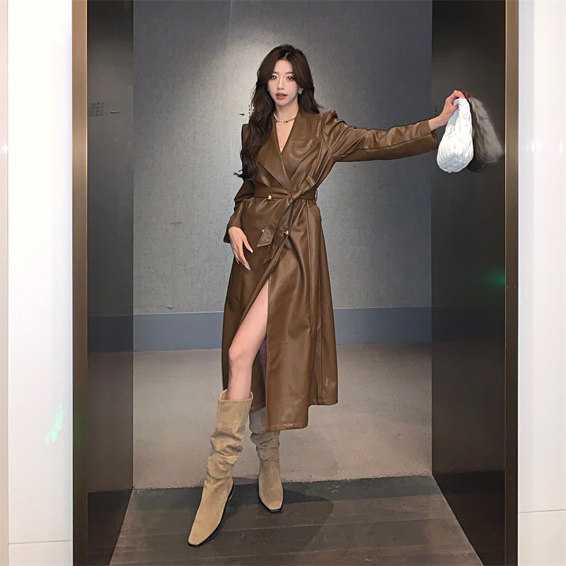 Leather Trench Coat