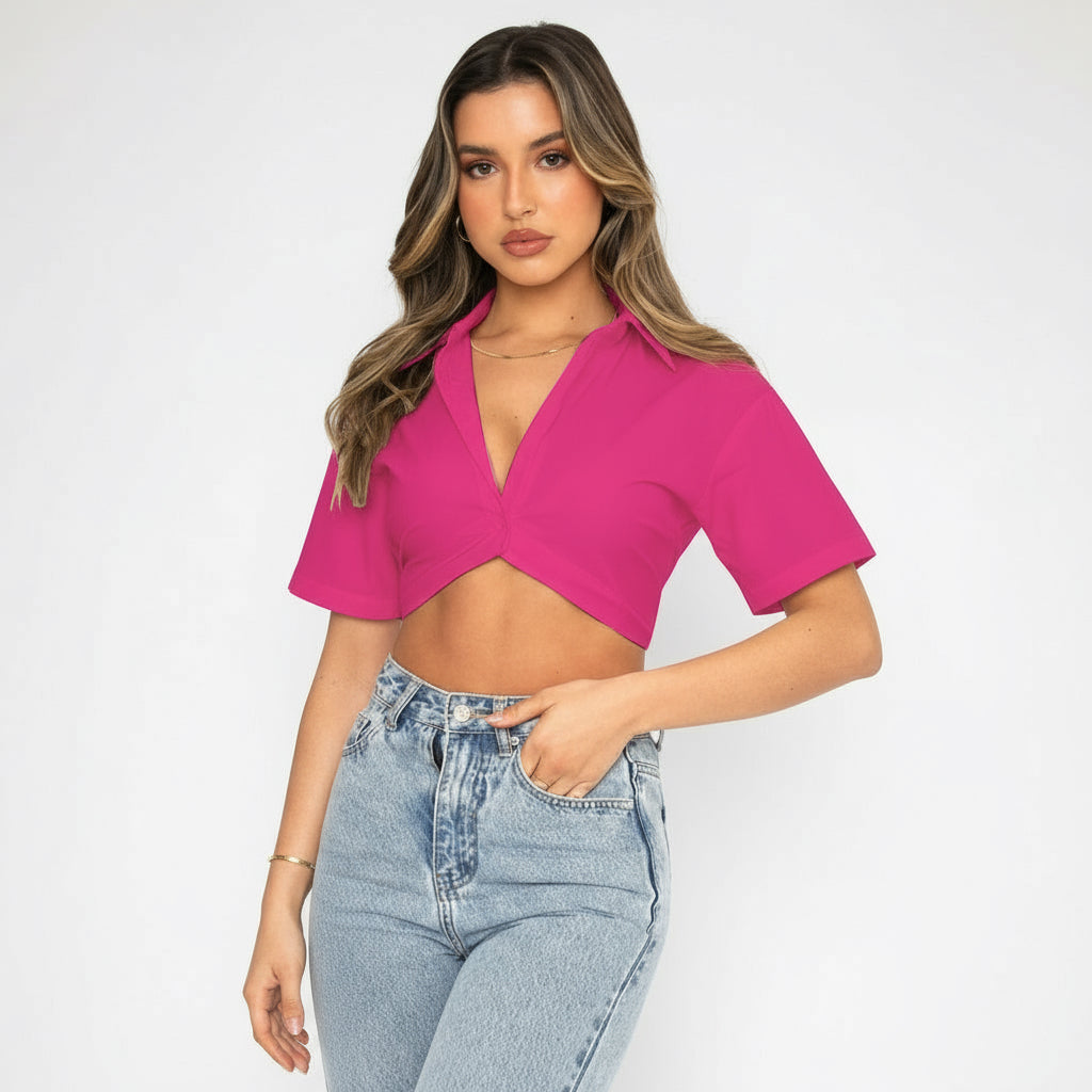 Serena Splice Lapel Shirt