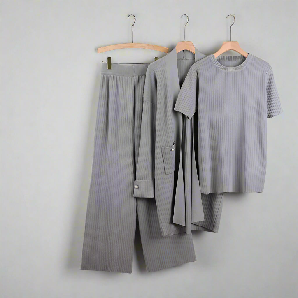 Elegant Knitted Three-piece Set